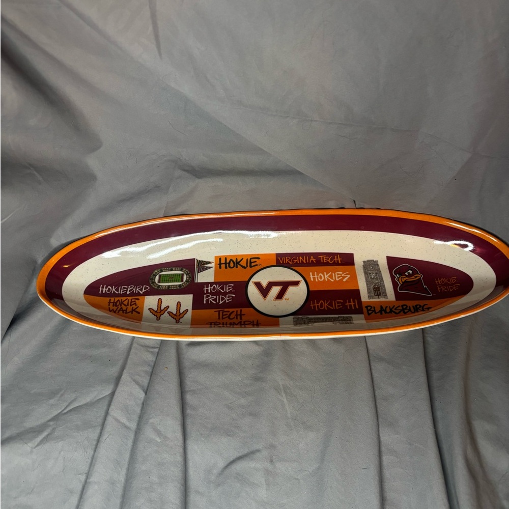 Licensed Virginia Tech Hokies Oval Melamine Serving Platter 20 inches